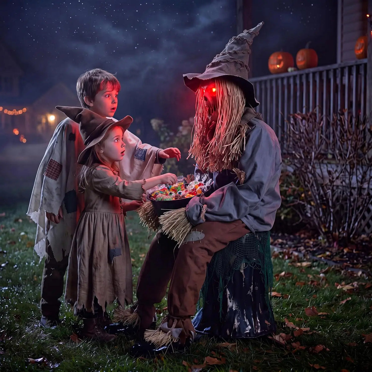 Joyfy Animatronic Scarecrow Halloween Outdoor Prop