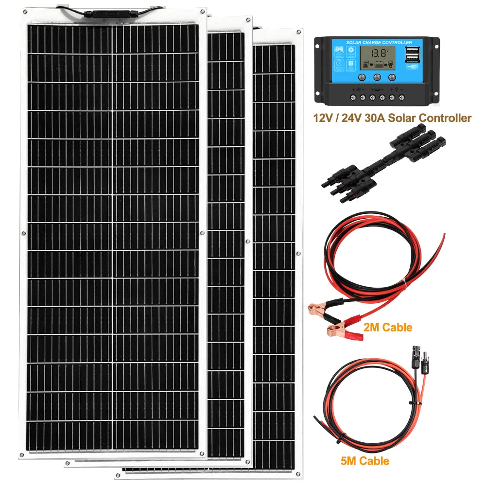 Xinpuguang Flexible Solar Panel Kit 12V Yacht RV