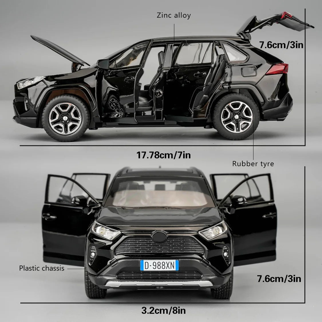 TGRCM-CZ 1To32 RAV4 Diecast Car With Light And Sound
