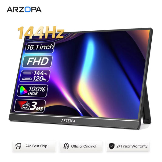Arzopa Portable Gaming Monitor 144Hz 1080P FHD IPS