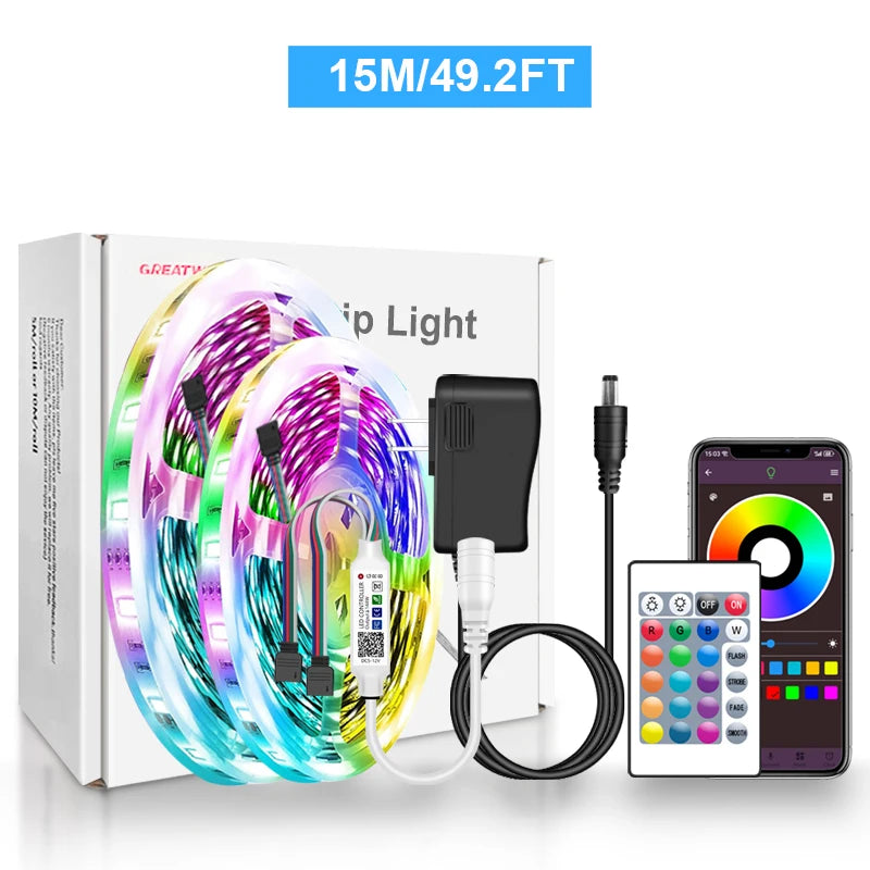 RGB LED Strip Lights 5050 With Bluetooth App Control