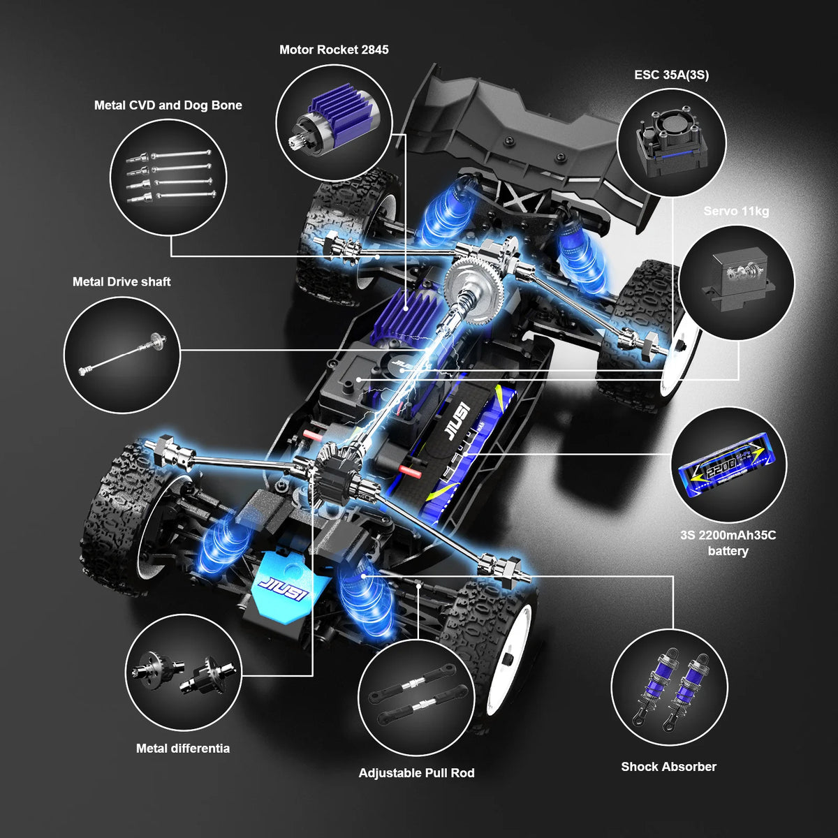 Jiusi Wb12 Pro Brushless 4wd Racing Rc Car